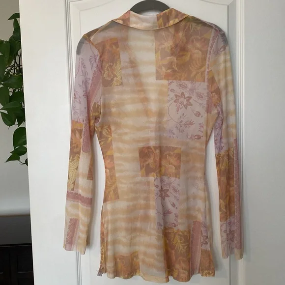FREE PEOPLE sheer long sleeve top - Picture 2 of 8